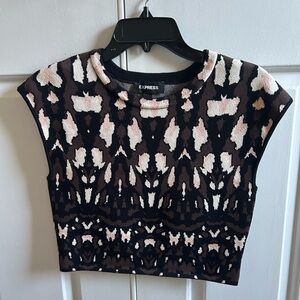Express Cropped Sweater Vest
